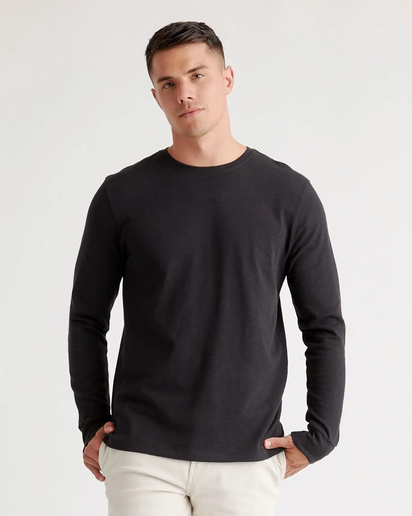 100 Organic Cotton Slub Long Sleeve Tee