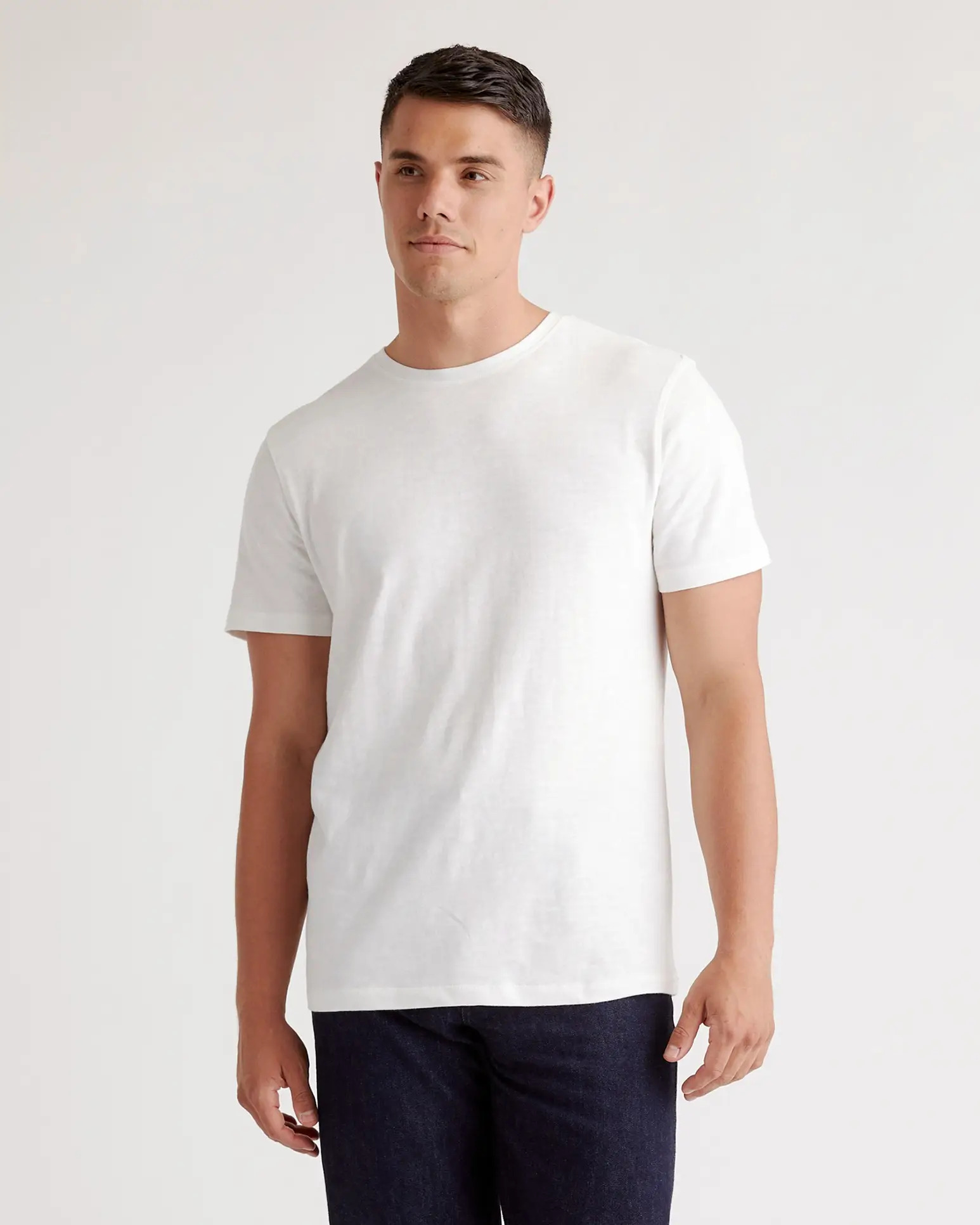 100 Organic Cotton Slub Crewneck Tee